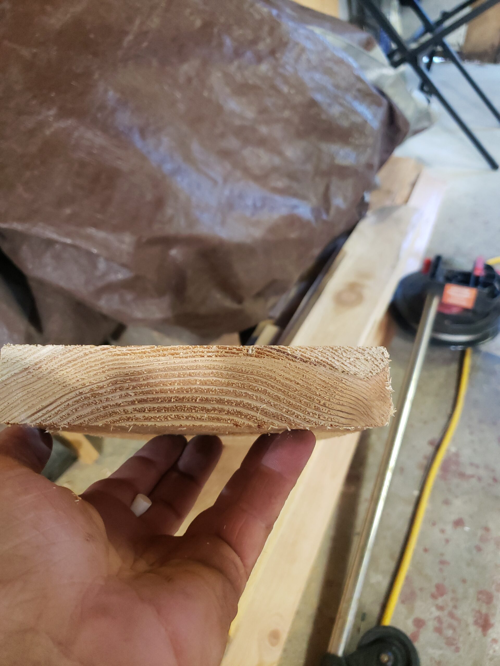 Wood grain orientation - bark side up - Cowichan Valley Carpentry